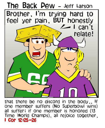 Packer and Viking Cartoons: The Back Pew - BP