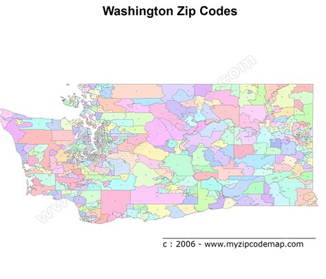 Washington Zip Code Maps - Free Washington Zip Code Maps