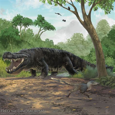 ArtStation - Commission: Deinosuchus, Frederic Wierum | Dinosaurier, Prähistorisches, Tiere