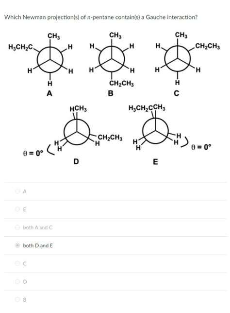 Solved Which Newman projection(s) of n-pentane contain(s) a | Chegg.com