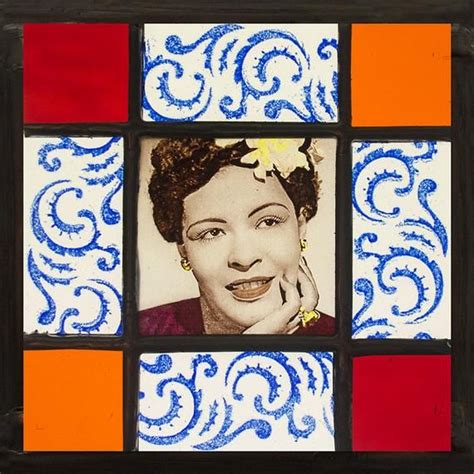 Billie Holiday kilnfired stained glass suncatcher unica beautiful portrait of Eleanora Fagan ...