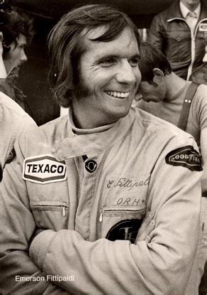 Emerson Fittipaldi. Schwarz/weiß-Foto. Ca. 1972. - www.imd-motorsport.de