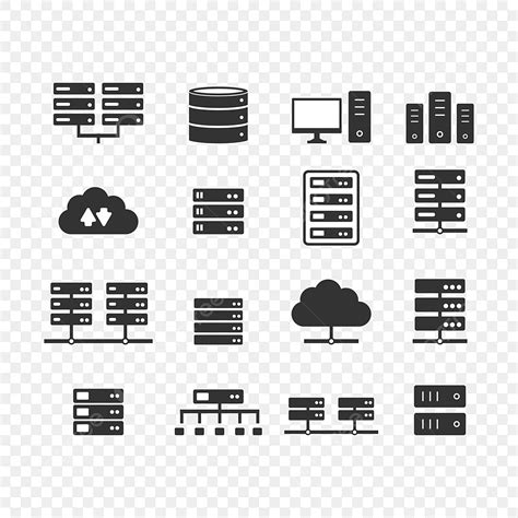 Server Data Center Vector PNG Images, Big Data Center And Server Icons ...