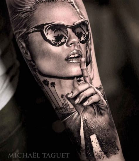 Awesome realistic tattoo by Michael Taguet | iNKPPL | Girl face tattoo ...