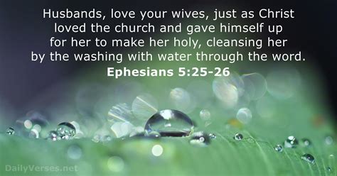 Ephesians 5:25-26 - Bible verse - DailyVerses.net