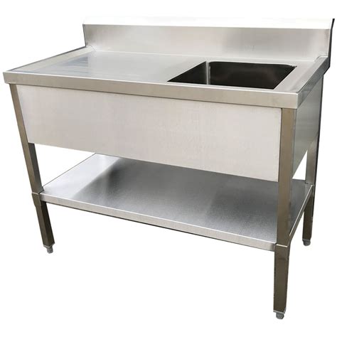 STAINLESS STEEL DELUXE BENCH / SINK 1200MM - Paramount Browns', Adelaide