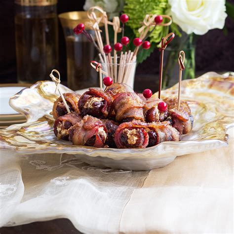 Bacon Wrapped Stuffed Dates - San-J