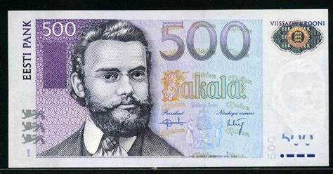 Currency of Estonia 500 Estonian kroon banknote 2000|World Banknotes ...