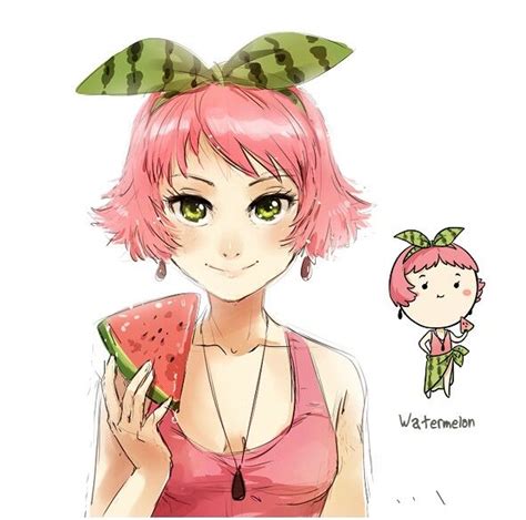 Watermelon | Cute art, Cute drawings, Manga art