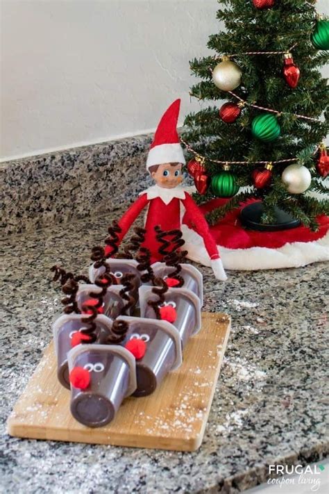 Elf on a Shelf Reindeer Idea + How to Make Chocolate Reindeer Pudding ...