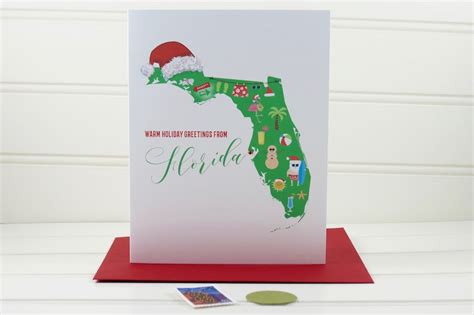 Florida Christmas Card Florida Holiday Card Warm Wishes - Etsy