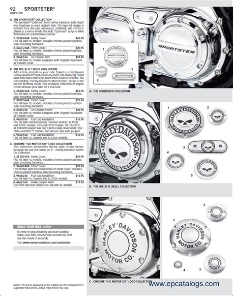 HARLEY DAVIDSON ACCESSORIES spare part catalog Download