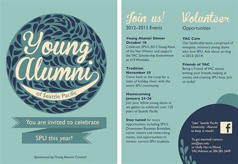 Young Alumni Council Postcard | Alumni event ideas, Alumni events, Alumni