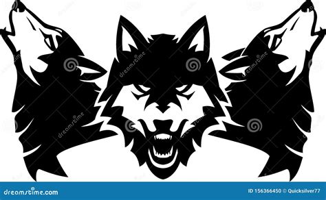 Wolf Pack Logo Vector Illustration | CartoonDealer.com #222073484