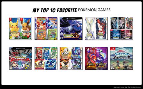 My Top 10 Favourite Pokemon Games by TheTrainMrMenPonyFan on DeviantArt