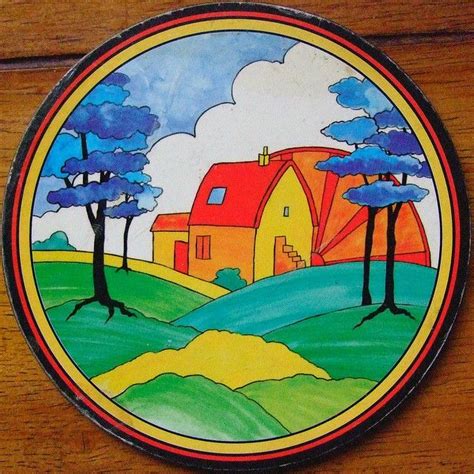 Clarice Cliff Coaster | Clarice cliff, Porcelain painting, Art deco period