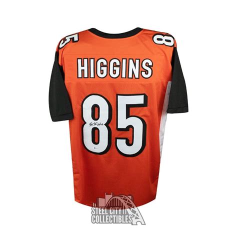 Tee Higgins Autographed Cincinnati Custom Orange Football Jersey - BAS ...