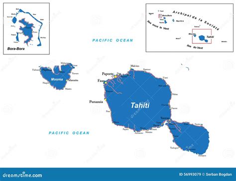 Tahiti Map On Road Sign. Vector Illustration | CartoonDealer.com #124558270