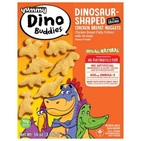 Yummy Dino Buddies Frozen Fully Cooked Dinosaur Shaped Chicken Breast ...