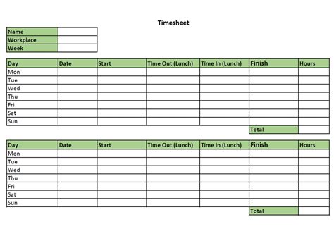 Biweekly Time Sheet