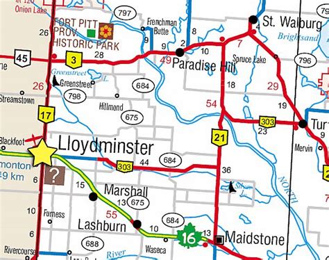 Lloydminster Map - Canada