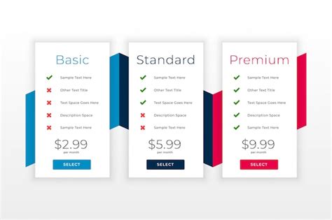 Free Vector | Subscription plans and pricing table web template