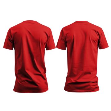 Front And Back Red T Shirt Mockup, T Shirts, Mock Up T Shirts, Red PNG and Vector with ...