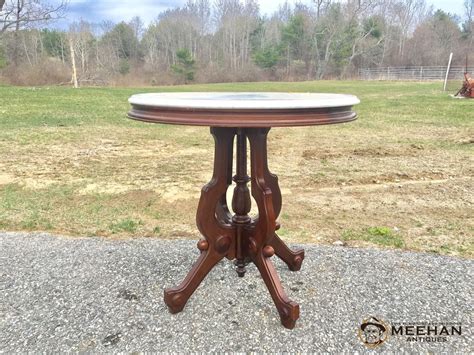 Victorian Marble Top Oval Table Solid Walnut Carved #Victorian | Oval table, Table, Solid walnut