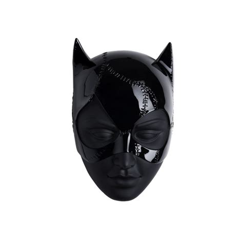 Catwoman Wall Mask DC Comics Sculpture 30 cm Black || Leblon Delienne