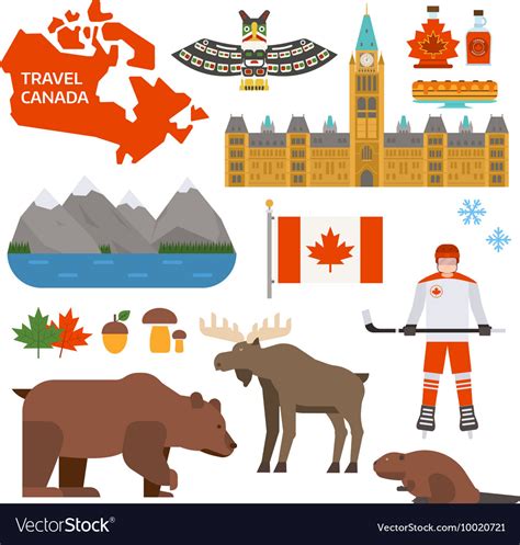 Canada symbols Royalty Free Vector Image - VectorStock