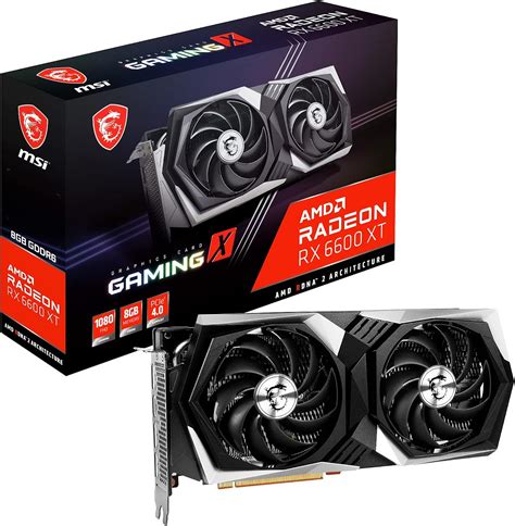 MSI Radeon RX 6600 XT GAMING X 8G GDDR6-16 Gbps Memory, 3xDP, HDMI Twin ...