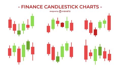 Finance Candlestick Chart Set Vector Download