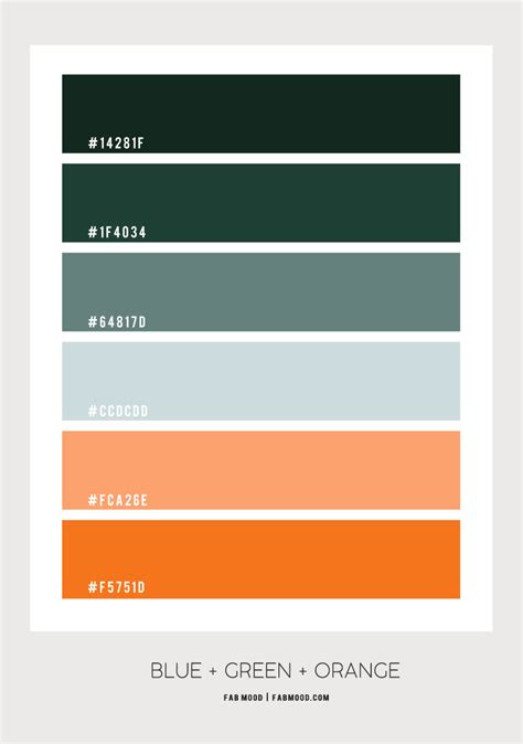 Blue , green and orange color scheme – Color Palette #57 1 - Fab Mood ...
