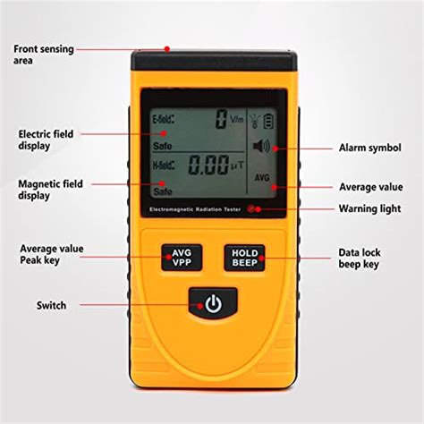 LIZHOUMIL EMF Meters Radiation Detector, Handheld Digital Electromagnetic Field Radiation ...