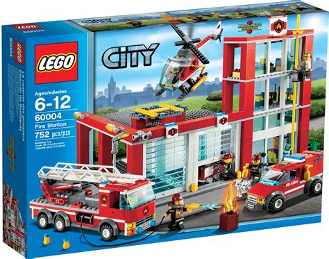 LEGO City 60004 pas cher, La caserne des pompiers