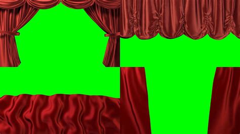 Different Curtains Drawn Open Green screen Background | Curtain Green Screen - YouTube