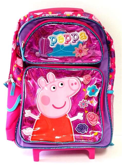 eBay #Sponsored Peppa Pig Girl's 16" Canvas Pink School Rolling ...