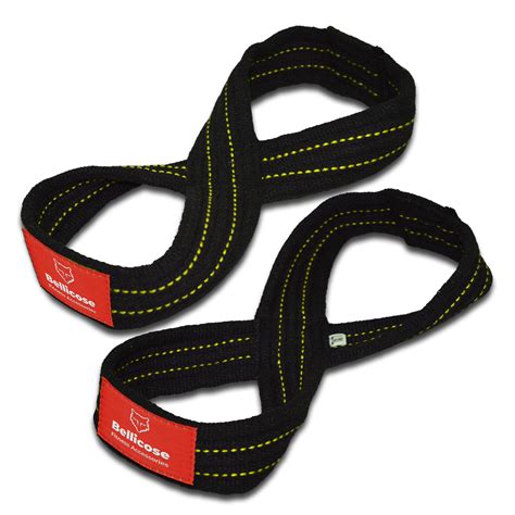 Figure Eight Double Loop Lifting Straps for Strength Powerlifting – The Bellicose | Fitness Wear