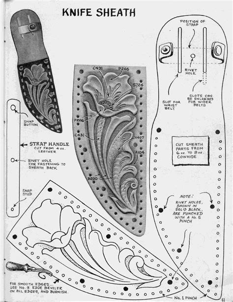 Leather Knife Sheath Template
