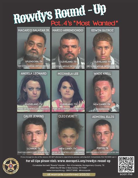 MONTGOMERY COUNTY PRECINCT 4 MOST WANTED | montgomery county police ...