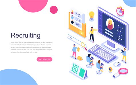 Modern flat design isometric concept of Recruiting web banner 260953 Vector Art at Vecteezy