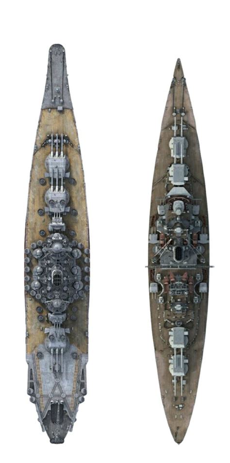 Size Comparison of Battleship Yamato & Bismarck. (720×1449) : r/WarshipPorn