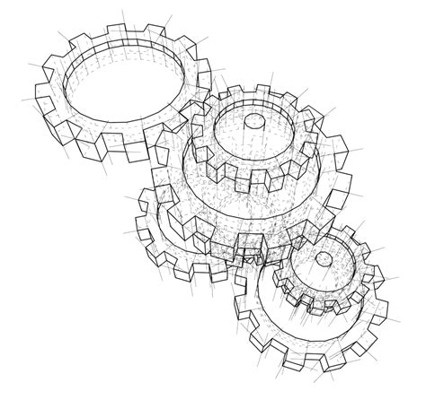 3d Gears Vector Part Draft Precision Vector, Part, Draft, Precision PNG ...