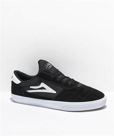 Lakai Kids' Cambridge Black & White Skate Shoes