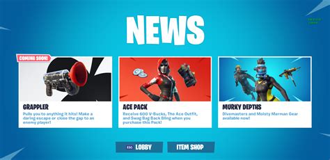 Fortnite's Grappler Item Added to In-Game News Feed With Description - Dexerto