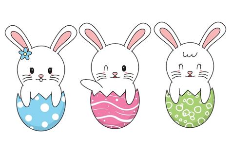 Easter Bunny Clipart and Outline SVG, Bunny SVG Vector - Clip Art Library