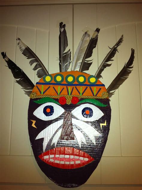 cardboard african - Google Search | African art projects, African masks, Art and craft videos