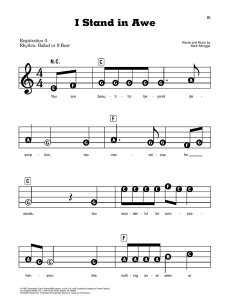 I Stand In Awe by Mark Altrogge Sheet Music for E-Z Play Today at Sheet Music Direct