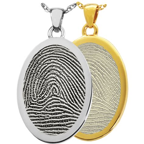 Oval Fingerprint Jewelry - Lake Shore Funeral Home & Cremation Services | Waco Texas