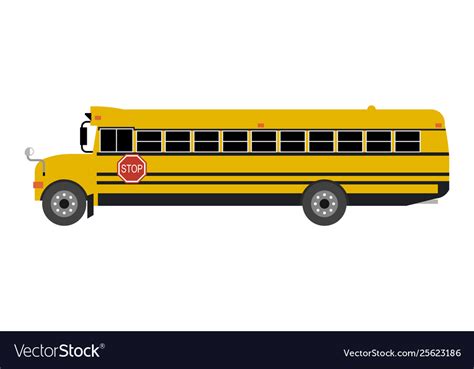 Real school bus on a white background Royalty Free Vector